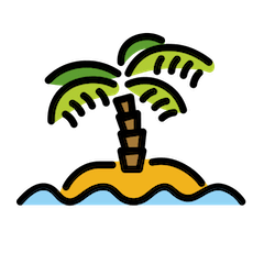 Isola deserta Emoji Openmoji