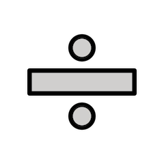 ➗ Simbolo della divisione Emoji su Openmoji