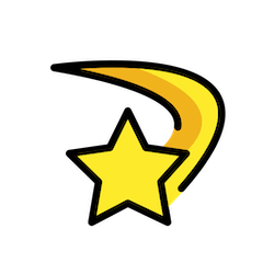 💫 Simbolo della stella con scia circolare Emoji su Openmoji
