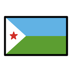 Bandiera del Gibuti Emoji Openmoji