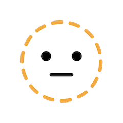 Лицо обведённое пунктирной линией on Openmoji