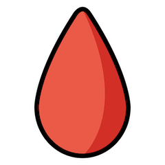Gota de sangue Emoji Openmoji