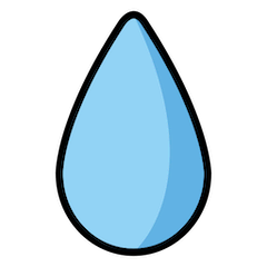 💧 Gota de agua Emoji en Openmoji