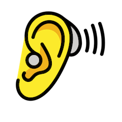 Ohr mit Hörgerät Emoji Openmoji