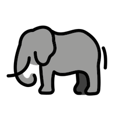 🐘 Elephant Emoji in Openmoji