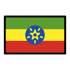 Flagge von Äthiopien Emoji Openmoji