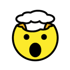 Explodierender Kopf Emoji Openmoji