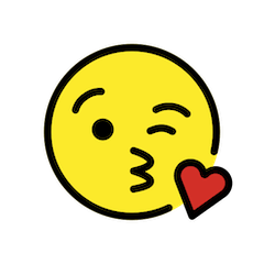 😘 Cara lanzando un beso Emoji en Openmoji