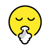 face-exhaling Emoji openmoji