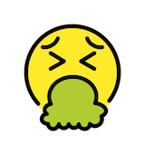 face-vomiting Emoji openmoji