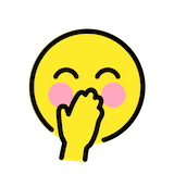 face-with-hand-over-mouth Emoji openmoji