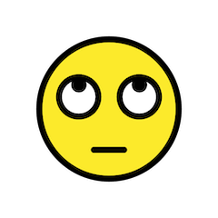 Gesicht mit verdrehten Augen Emoji Openmoji