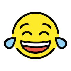 Cara con lágrimas de alegría Emoji Openmoji