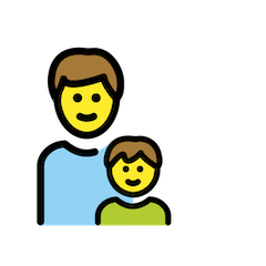 Family: Man, Boy Emoji in Openmoji