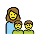 family-woman-boy-boy Emoji openmoji
