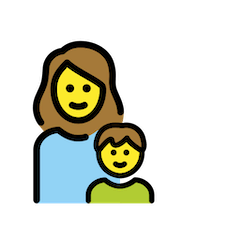 👩‍👦 Familie mit Mutter und Sohn Emoji auf Openmoji