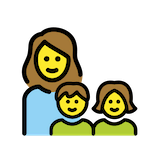 family-woman-girl-boy Emoji openmoji