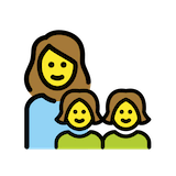 family-woman-girl-girl Emoji openmoji