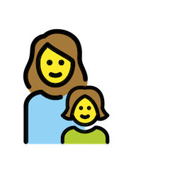 👩‍👧 Famiglia con madre e figlia Emoji su Openmoji