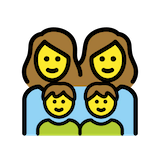 family-woman-woman-boy-boy Emoji openmoji