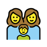 family-woman-woman-boy Emoji openmoji