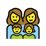 family-woman-woman-girl-boy Emoji openmoji