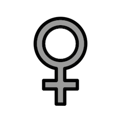 ♀️ Símbolo De Feminino Emoji nos Openmoji
