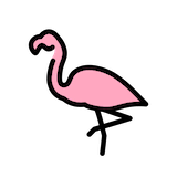 flamingo Emoji openmoji