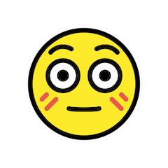 Flushed Face Emoji in Openmoji