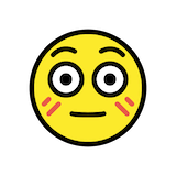 flushed-face Emoji openmoji