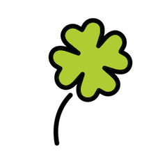 🍀 Vierblättriges Kleeblatt Emoji auf Openmoji