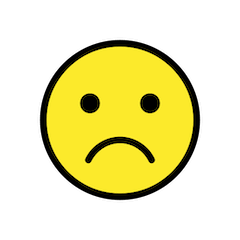 ☹️ Cara con el ceño fruncido Emoji en Openmoji