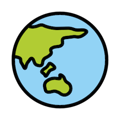 Globus mit Asien und Australien Emoji Openmoji