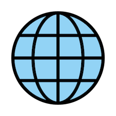 Globe terrestre avec méridiens Émoji Openmoji