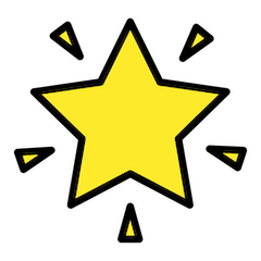 Estrela brilhante Emoji Openmoji