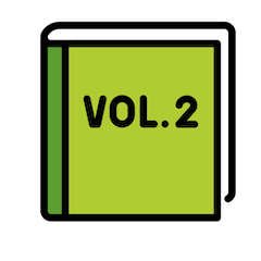 Libro di testo verde Emoji Openmoji