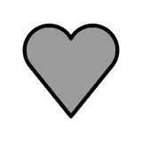 grey-heart Emoji openmoji