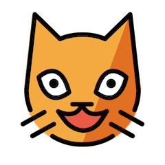 😺 Fröhlicher Katzenkopf Emoji auf Openmoji