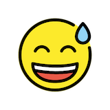 grinning-face-with-sweat Emoji openmoji