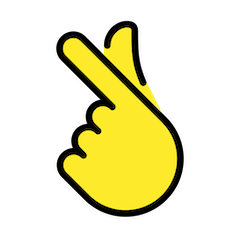 🫰 Hand With Index Finger And Thumb Crossed Emoji in Openmoji
