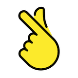 hand-with-index-finger-and-thumb-crossed Emoji openmoji