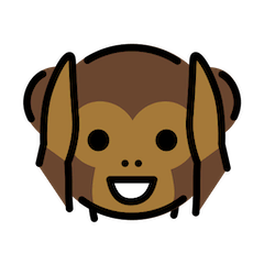 Scimmia che non sente Emoji Openmoji