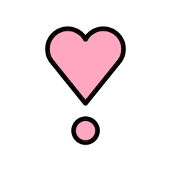 Punto esclamativo a forma di cuore rosso Emoji Openmoji