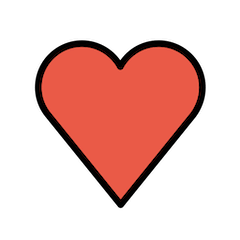 ♥️ Herz (Kartenfarbe) Emoji auf Openmoji