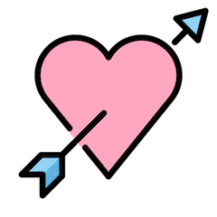 Coração flechado Emoji Openmoji