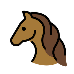 Horse Face Emoji in Openmoji