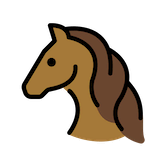 horse-face Emoji openmoji
