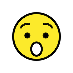 Hushed Face Emoji in Openmoji