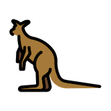 kangaroo Emoji openmoji