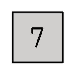 7️⃣ Tecla do número sete Emoji nos Openmoji